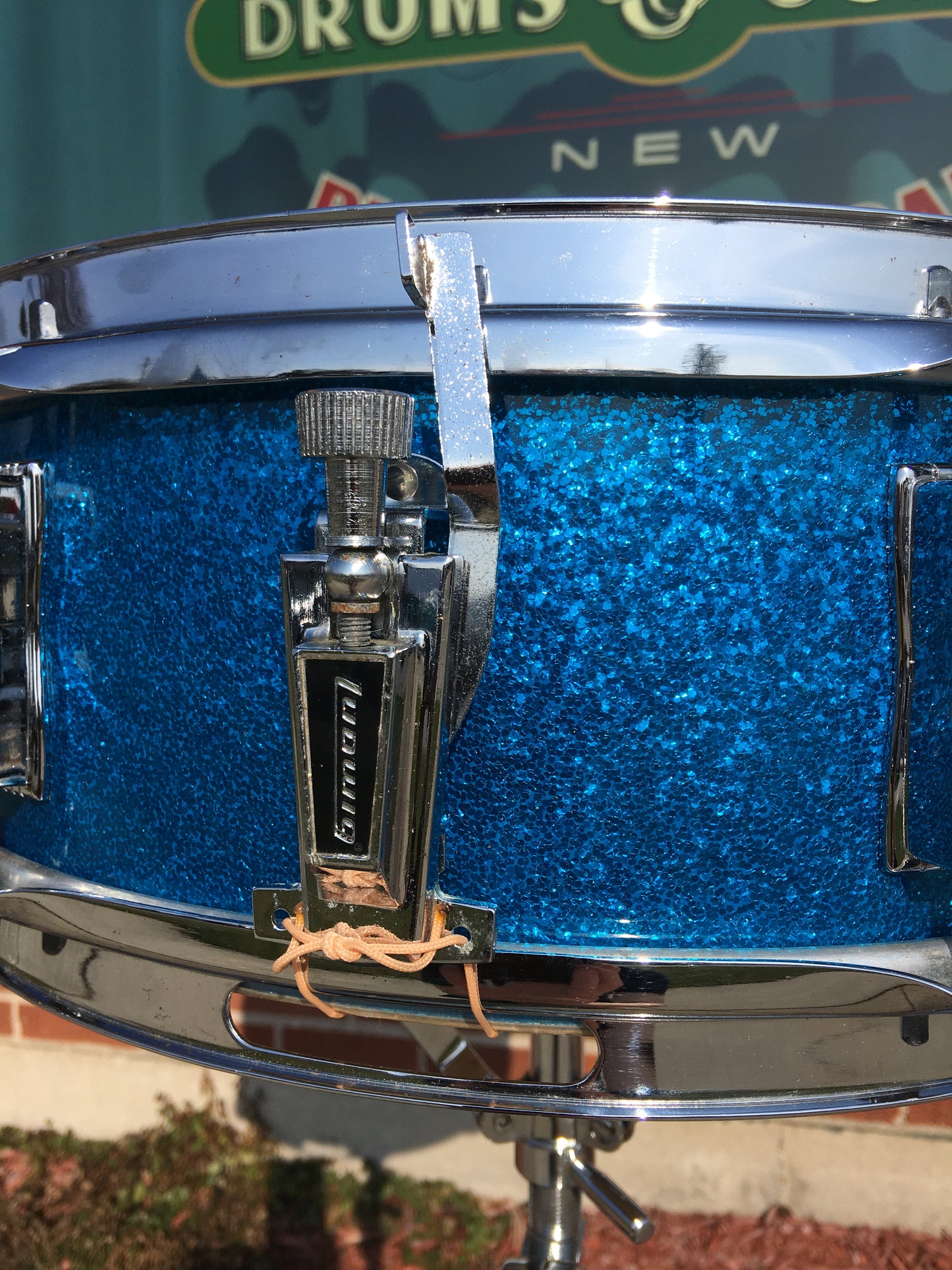 1971 Ludwig 5x14 Pioneer Snare Drum Blue Sparkle #2045