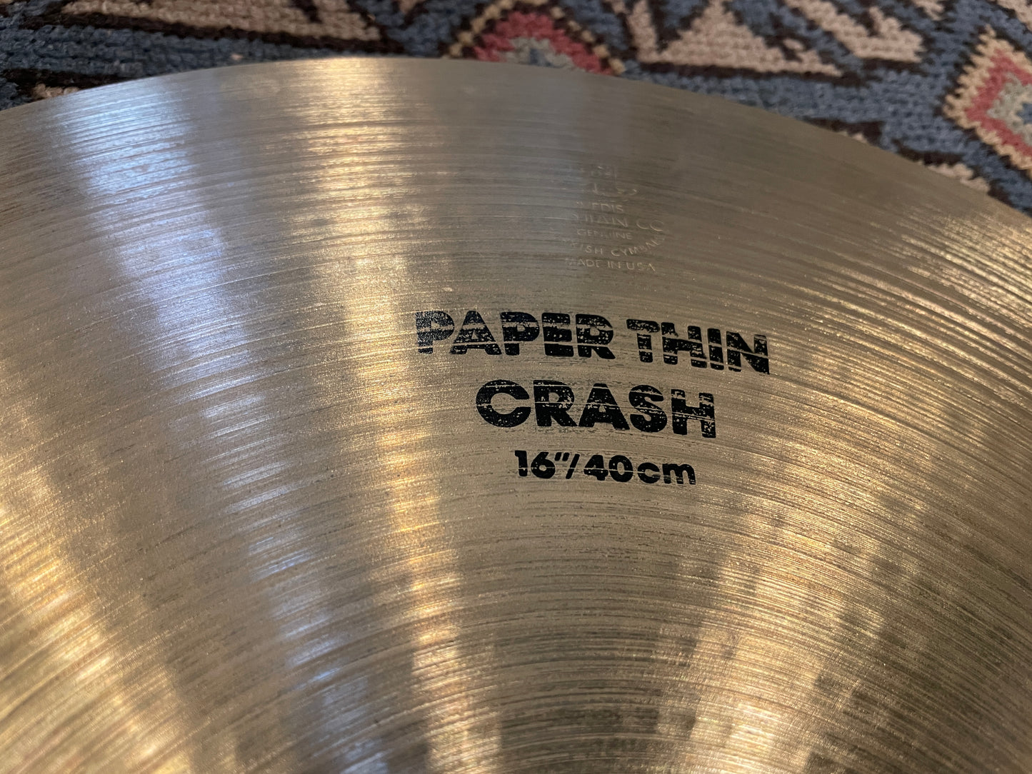 16" Zildjian A 1980s Paper Thin Crash Cymbal 830g