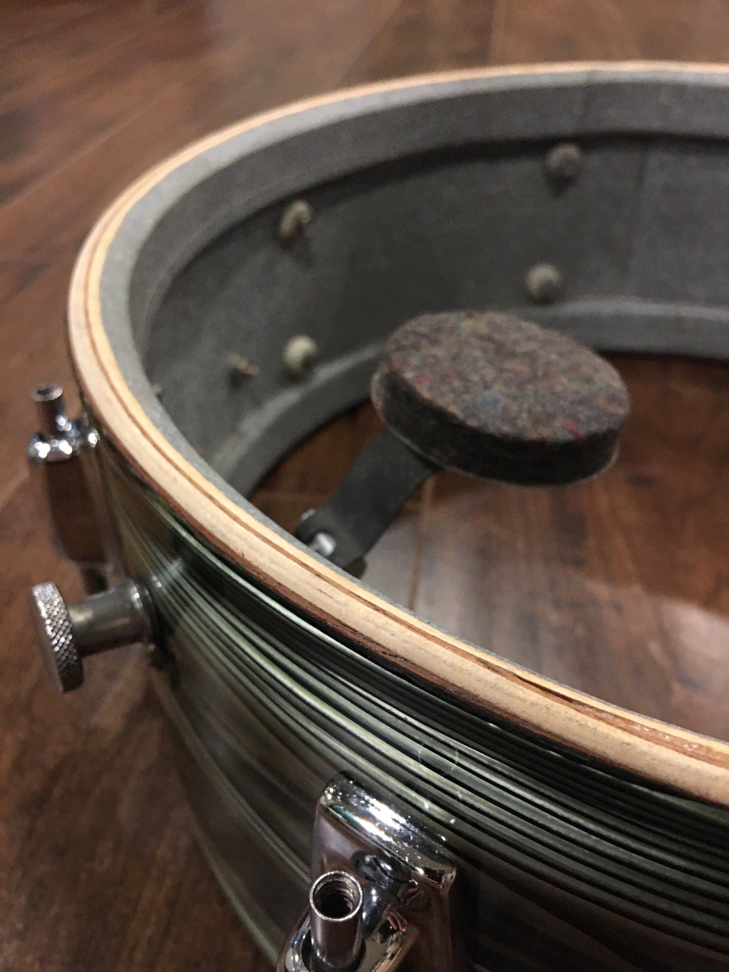 1969 Ludwig 5x14 Standard Snare Drum 3ply Avocado Strata