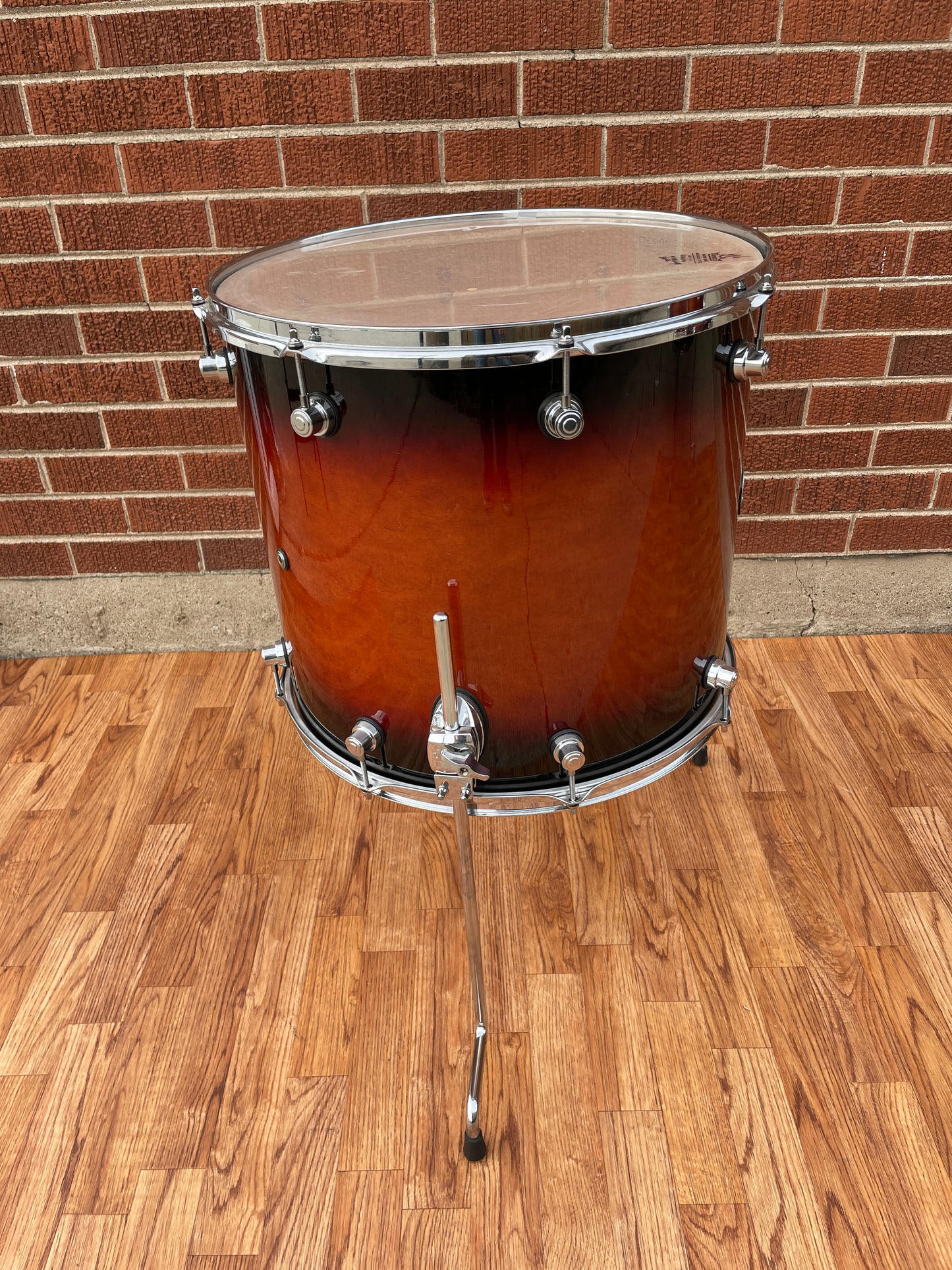 DW Design Series 16x18 Floor Tom Single Drum Tobacco Burst Drum Workshop