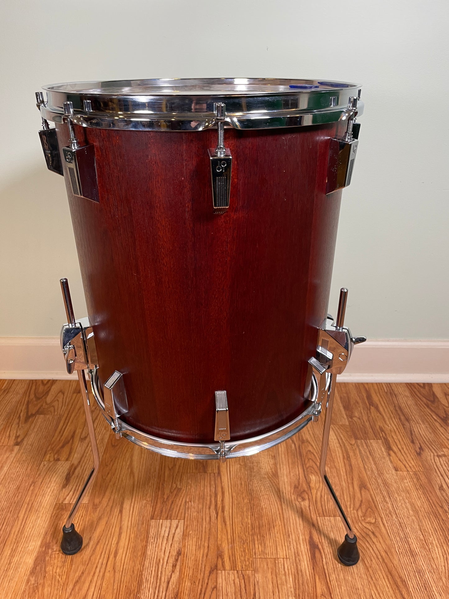 Vintage Sonor Phonic Plus 15x17 Tom Drum Red Mahogany