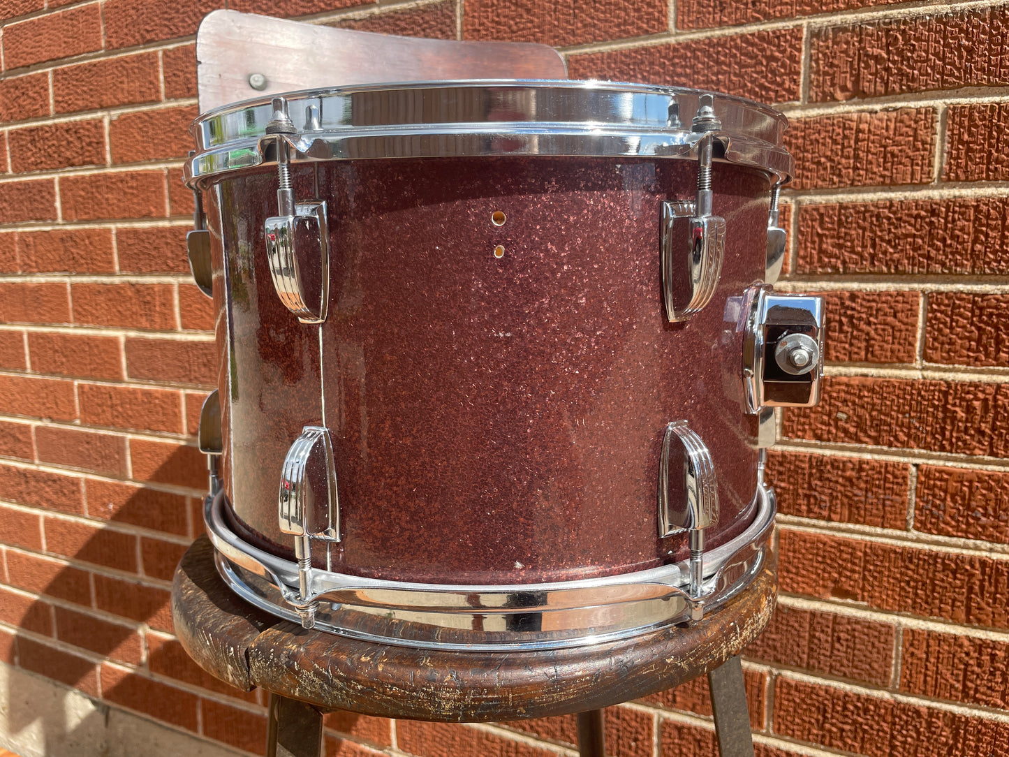 1969 Ludwig 8x12 Tom Drum Burgundy Sparkle