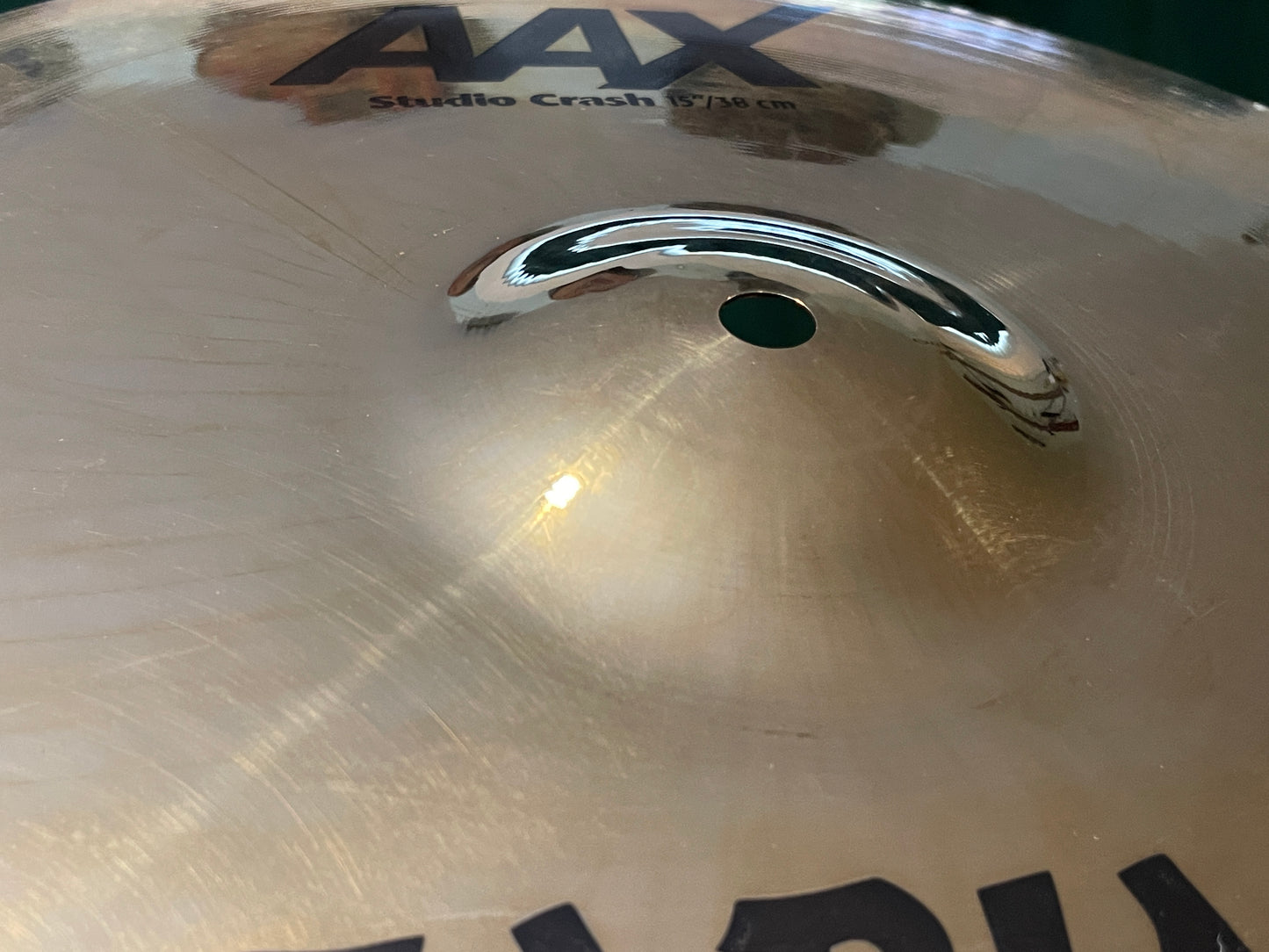 N.O.S. 15" Sabian AAX Studio Crash Cymbal Brilliant 826g