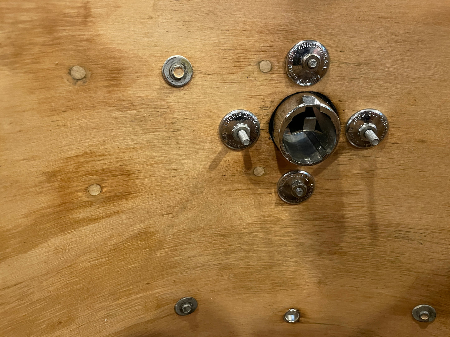 1970s Ludwig 14x22 Bass Drum Psychedelic Red