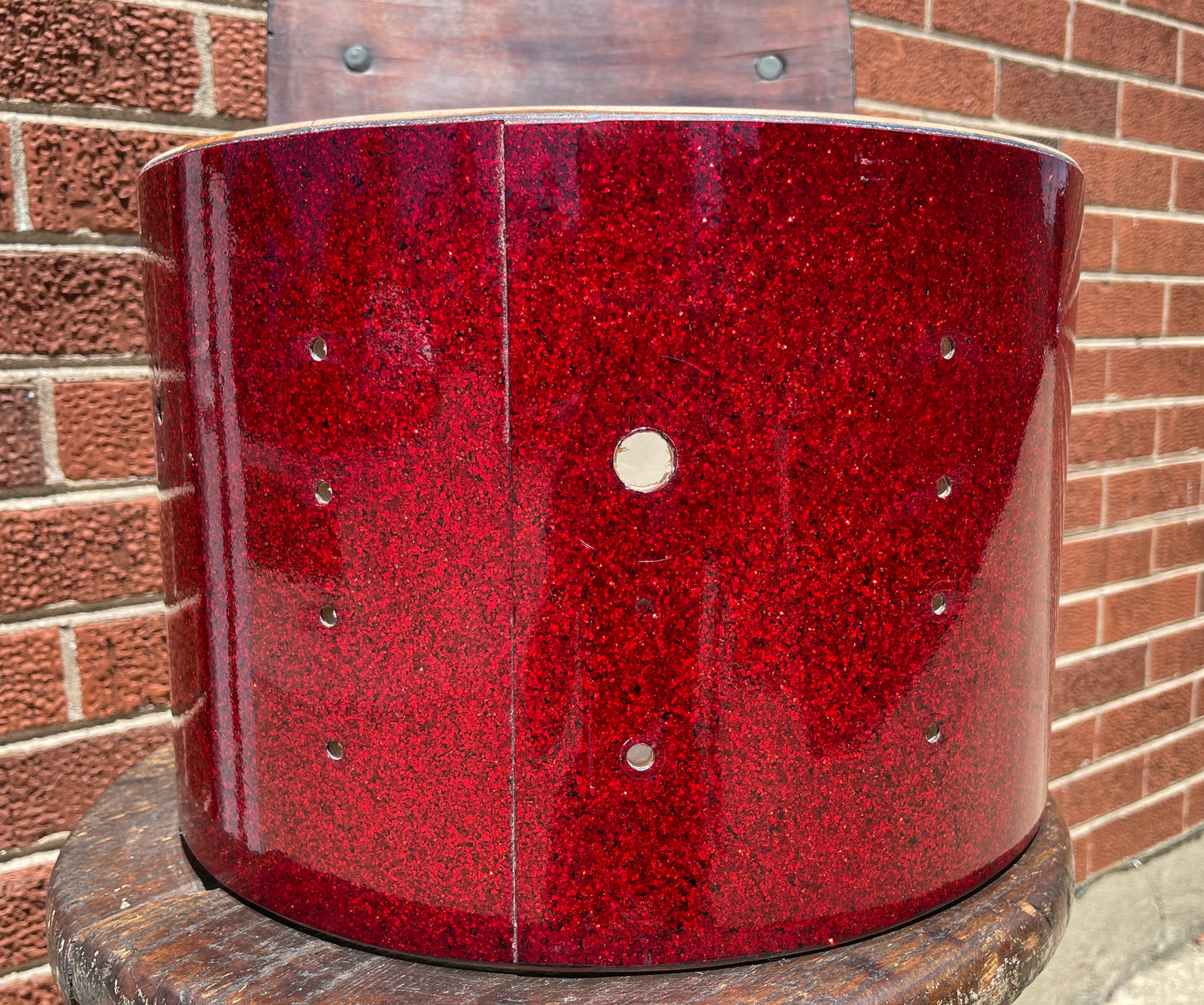 Vintage George Way 8x12 Aristocrat Tom Drum Shell Red Sparkle Camco