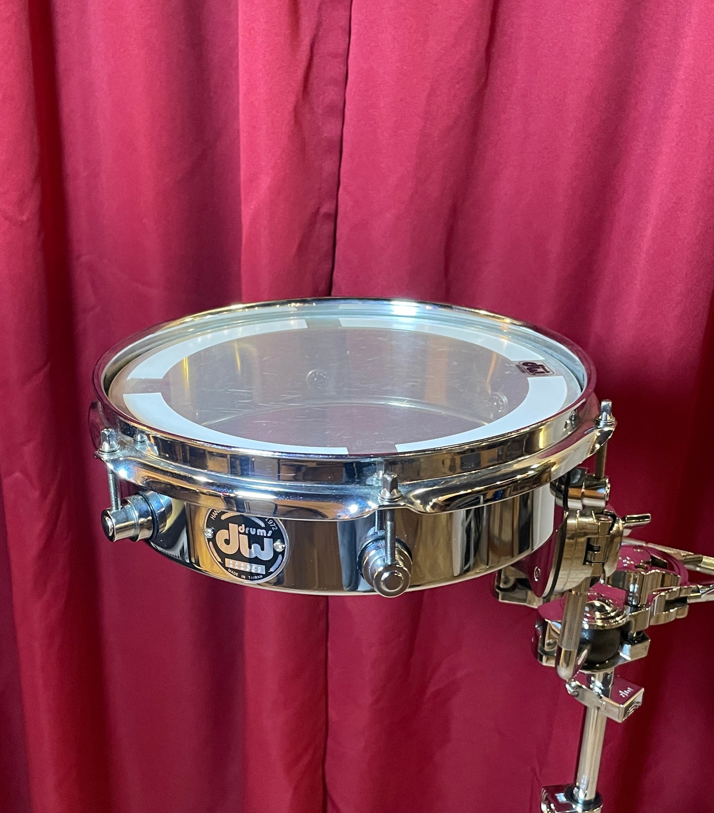 DW 8" Piccolo Tom Drum Chrome Drum Workshop 2.5x8 Black Badge