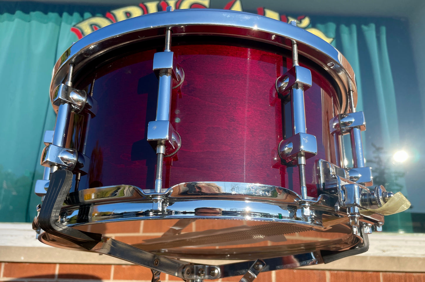 NOS Premier 7x14 Signia Maple Snare Drum Cherrywood 10-Lug