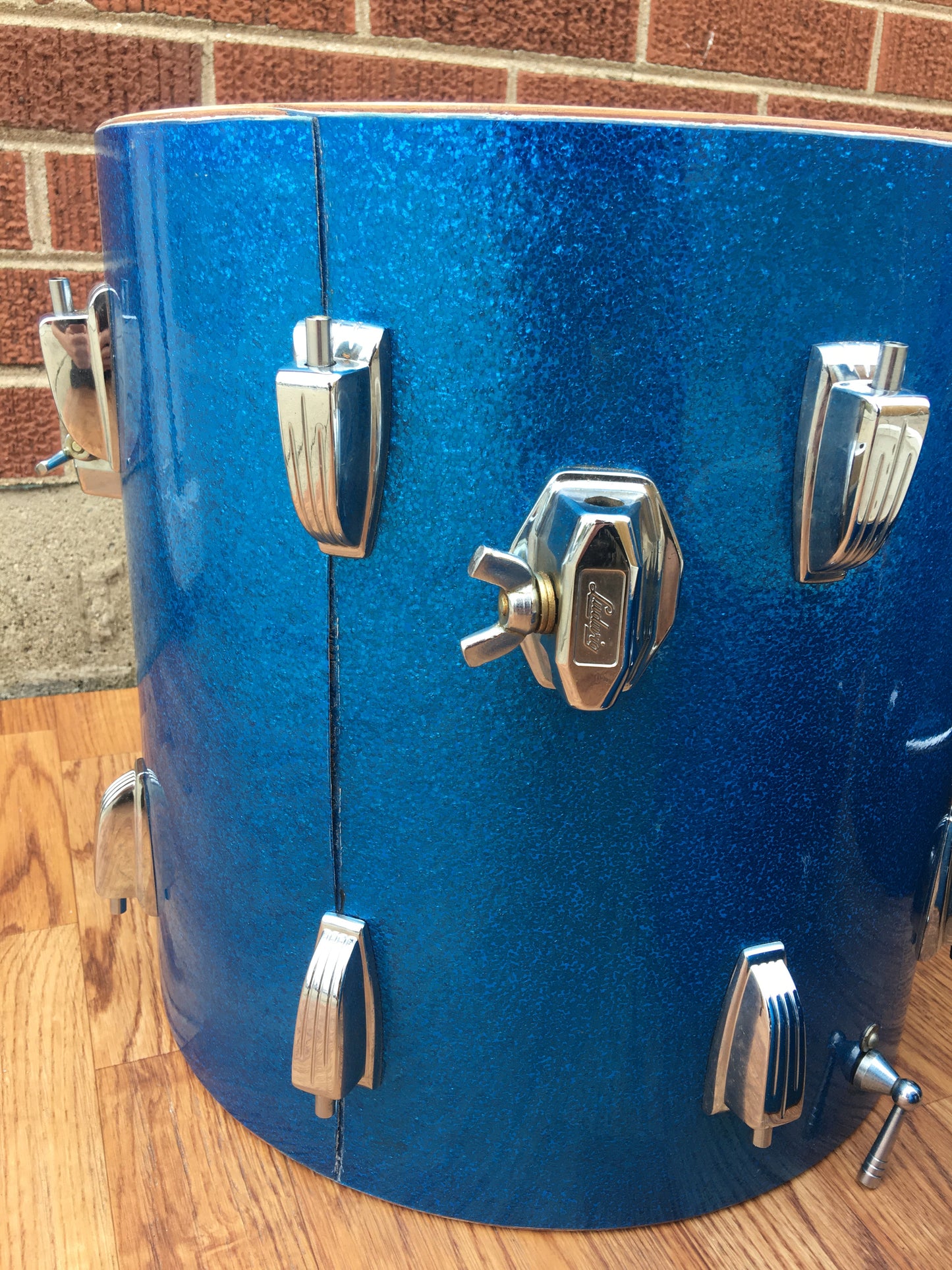 1965 Ludwig Down Beat Drum Set - Blue Sparkle 20/12/14