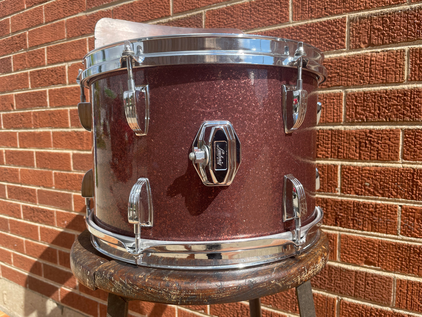 1969 Ludwig 8x12 Tom Drum Burgundy Sparkle