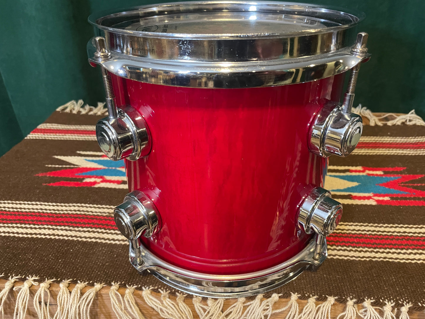 Drum Workshop 8x8 Tom Single Transparent Red DW Pre-Collector's Series