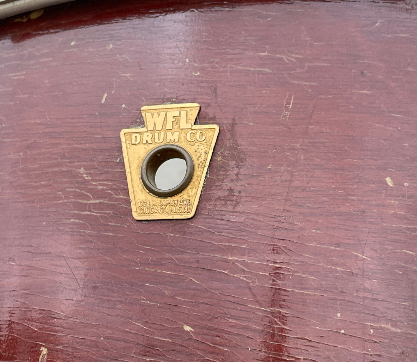Vintage WFL No. 3092 Champion 10x14 Marching Snare Drum Mahogany Field Drum Ludwig