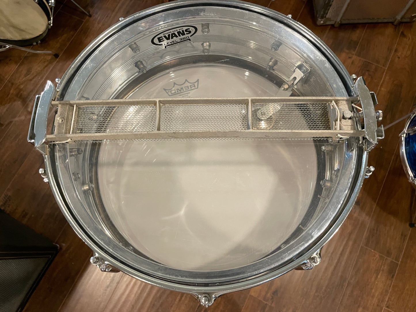 1960s-70s Rogers Dyna-Sonic 5x14 Snare Drum COB Chrome Over Brass