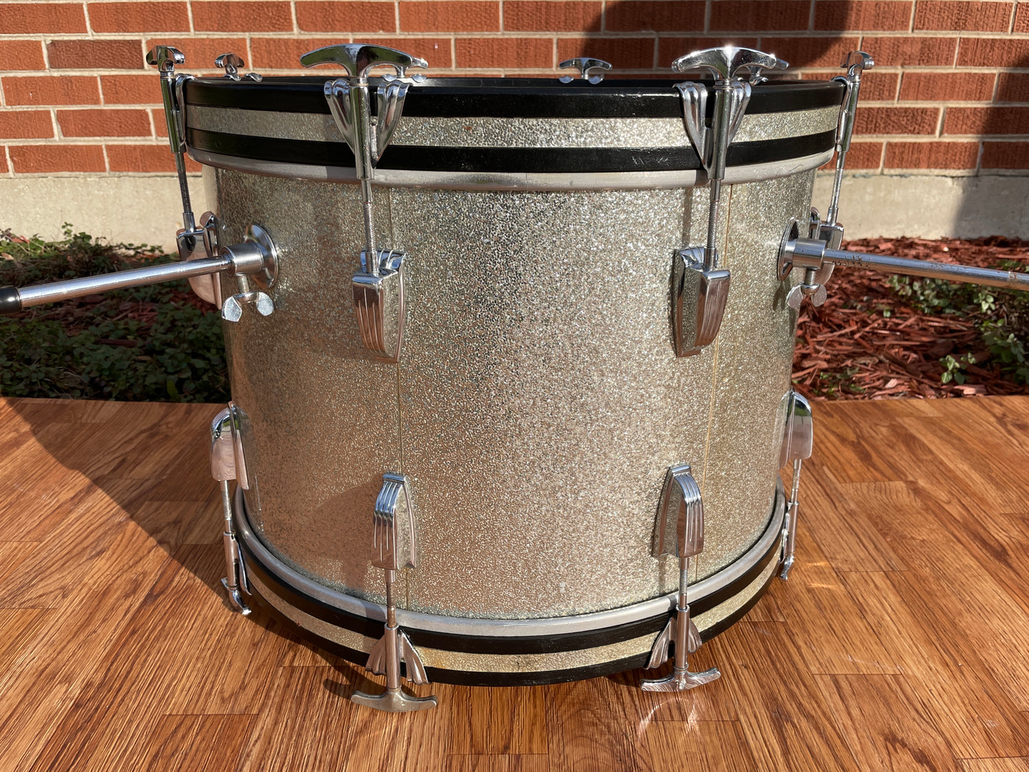 1966 Ludwig Jazzette Silver Sparkle Drum Set 12x18/12/14