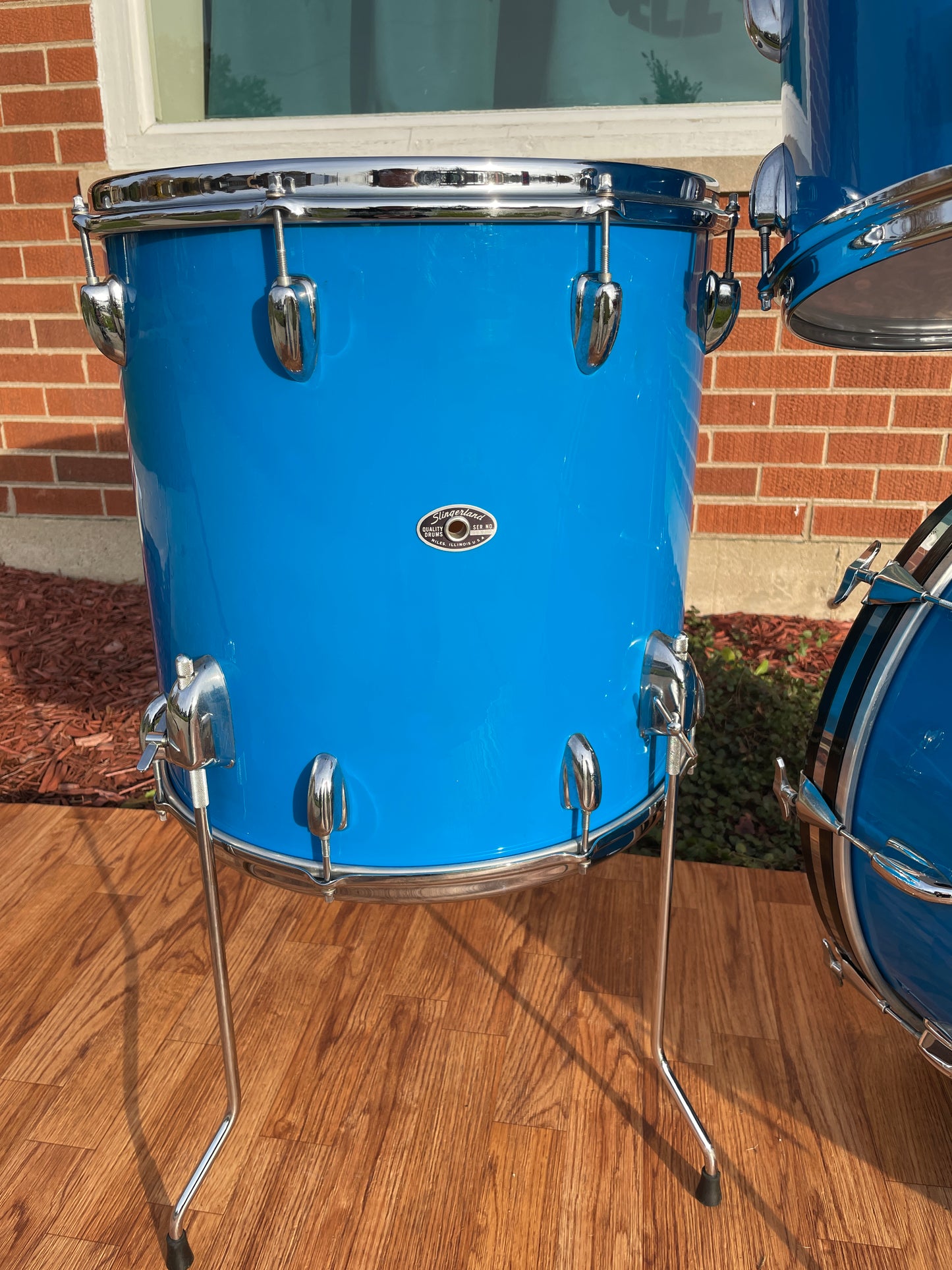 1970s Slingerland Modern Solo Outfit No. 2R Drum Set Blue Gloss