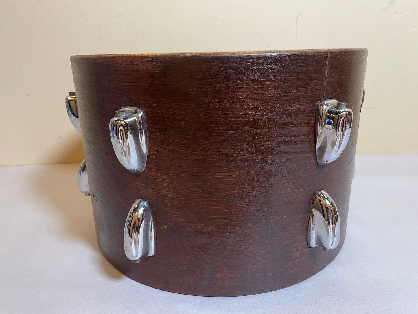 1970s Slingerland 8x12 Tom Drum Shell Brown Stain