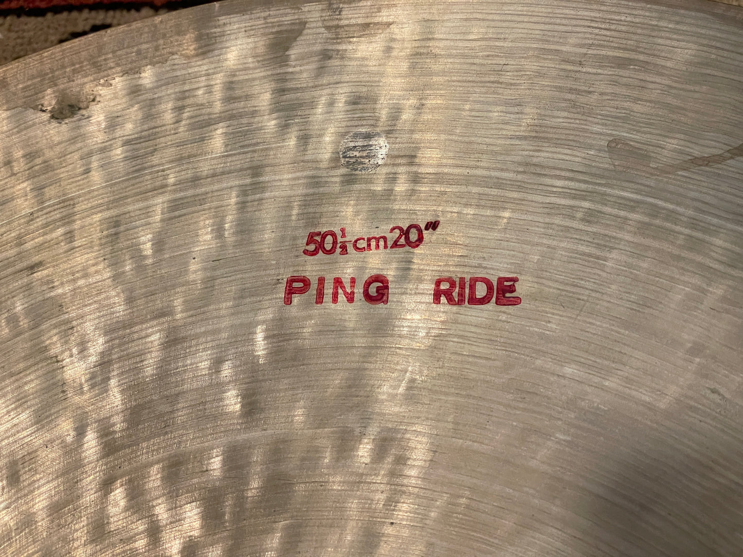 20" Istanbul Pre-Split Green Label Ping Ride Cymbal 3220g Vinnie Colaiuta Signed