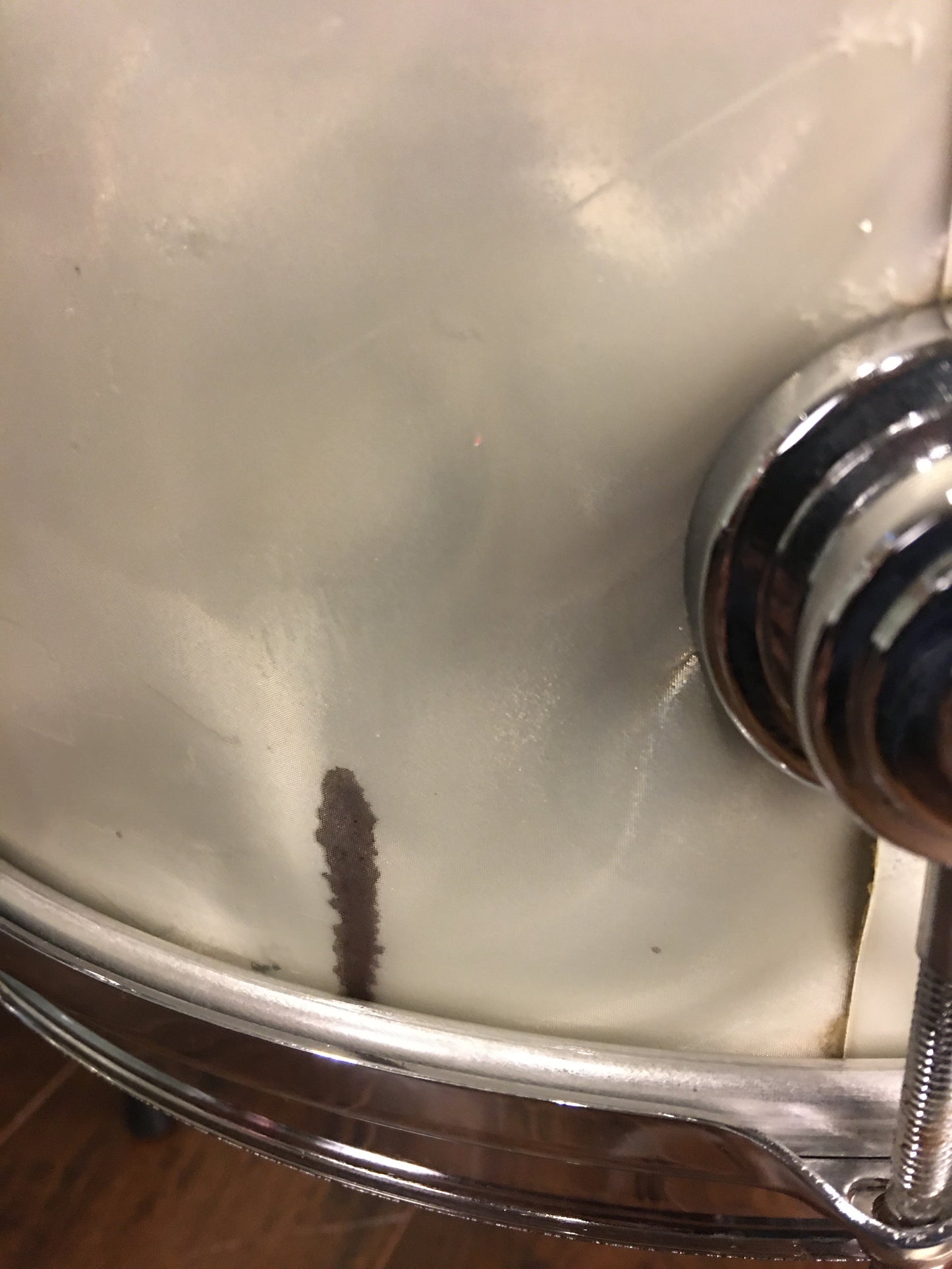 Early 1960s Camco 4 ply Oaklawn Drum Set 20/12/14 White Moire