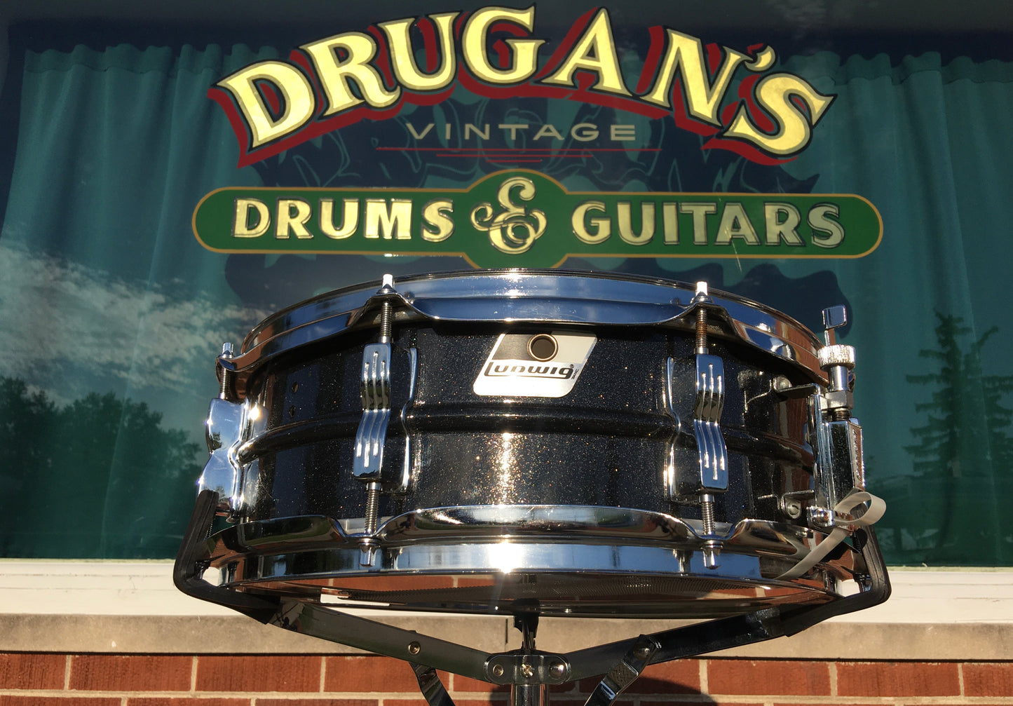 Ludwig Black Galaxy 5x14 Blackrolite Acrolite Snare Drum
