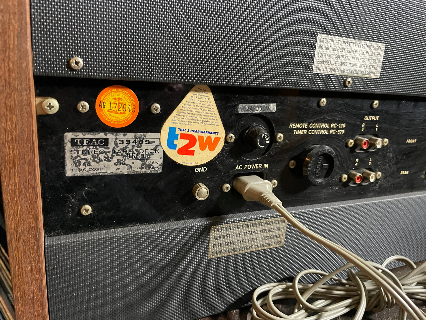 Vintage TEAC 3340S Pro-Serviced 4-Channel Simul-Sync Reel-To-Reel Quad Tape Deck Recorder Machine