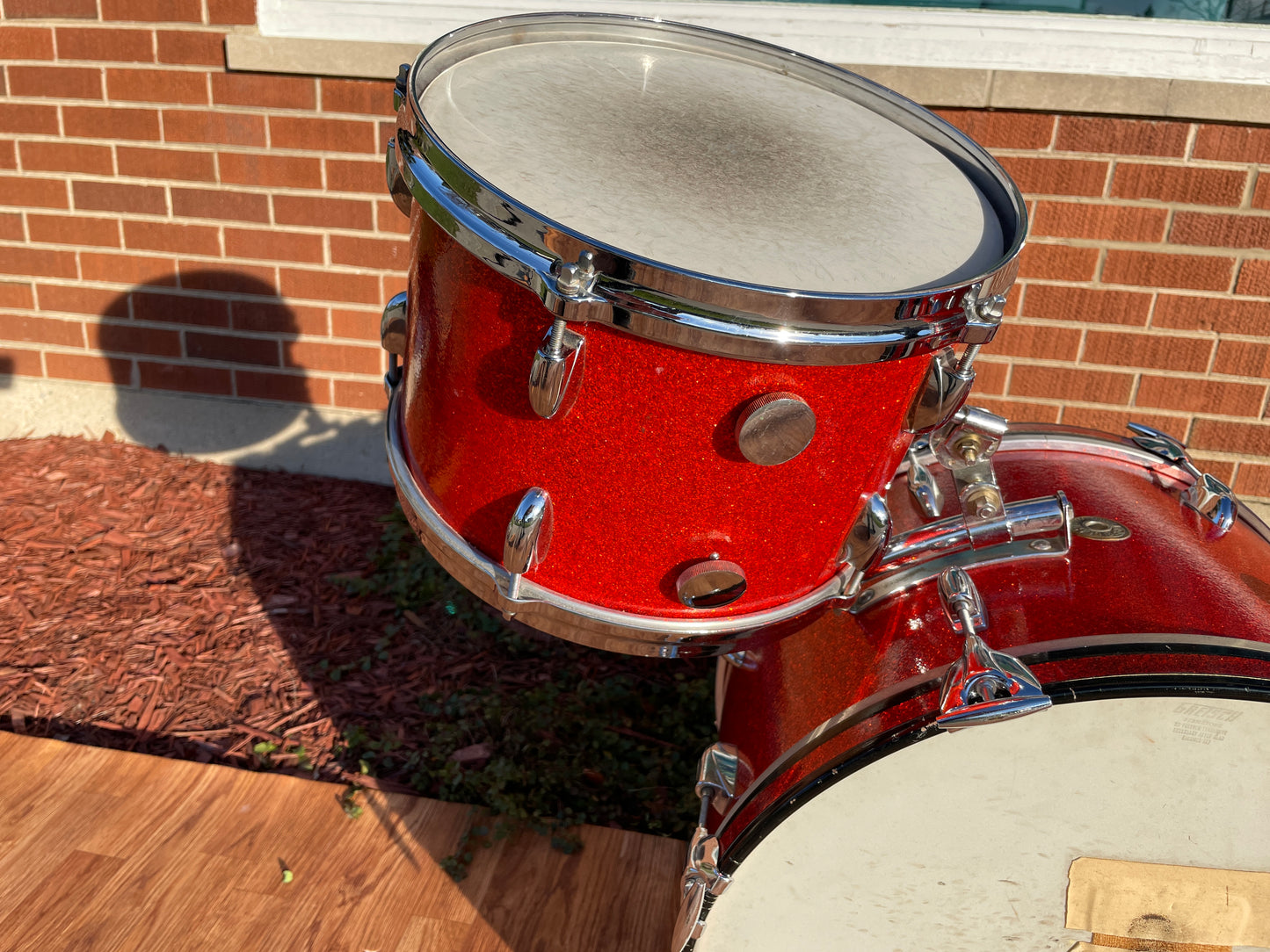 1960s Gretsch Progressive Jazz Drum Set Tangerine Sparkle