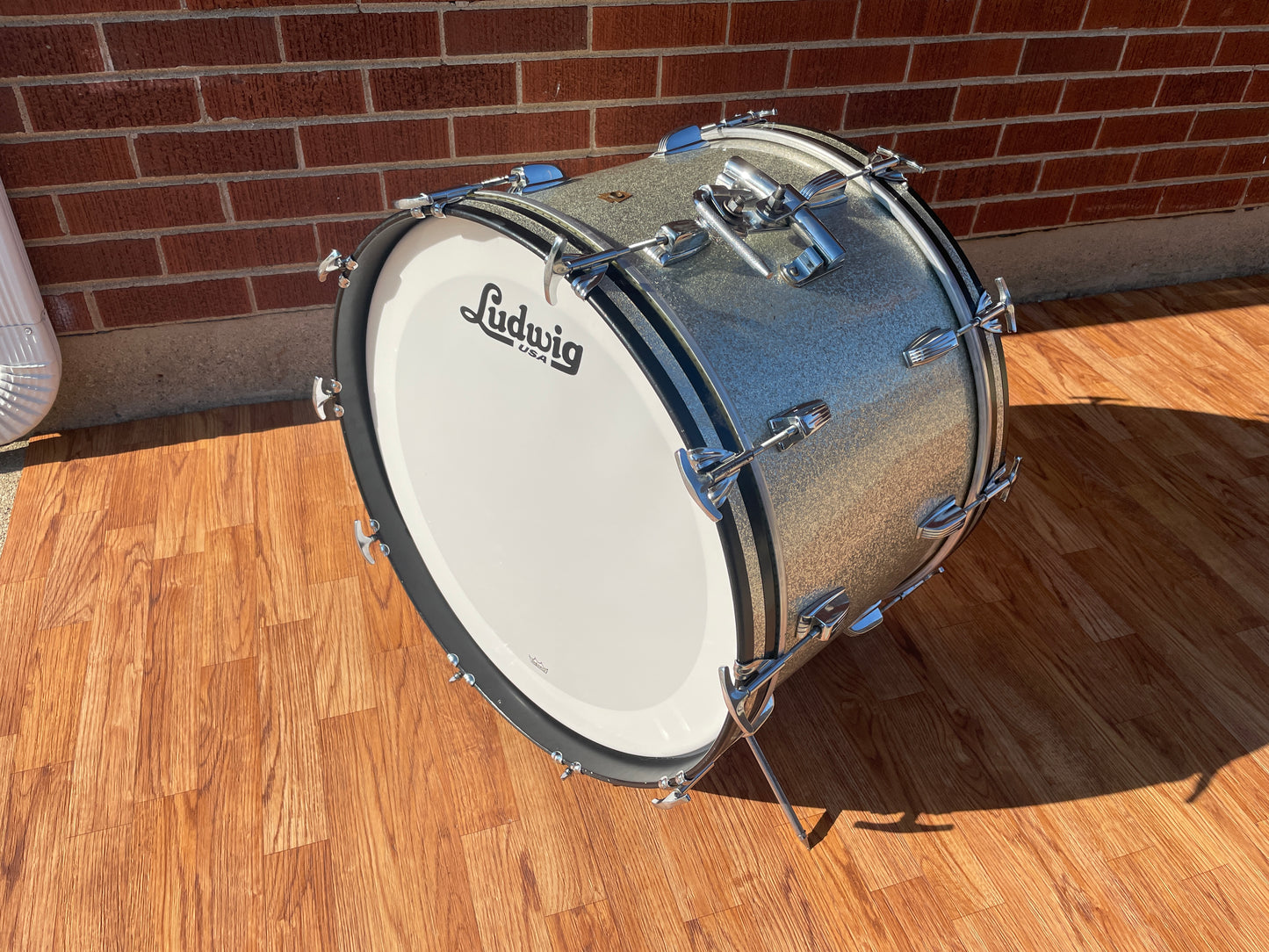 1960s Ludwig 14x22 Bass Drum Silver Sparkle