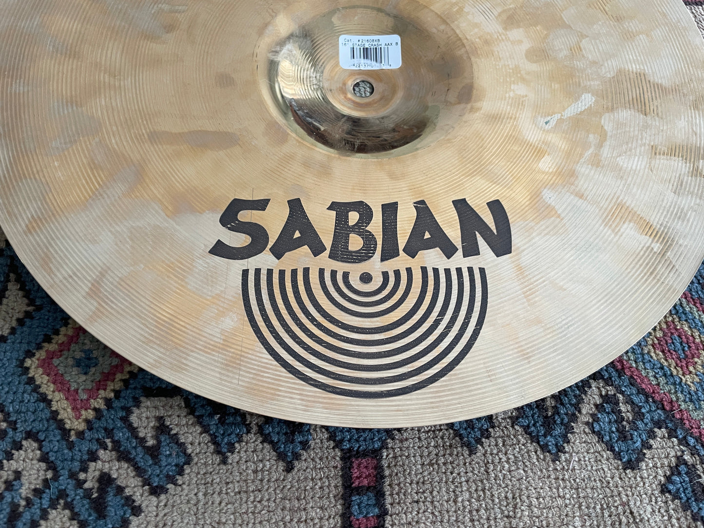 16" Sabian AAX Stage Crash Cymbal 1066g 21608XB