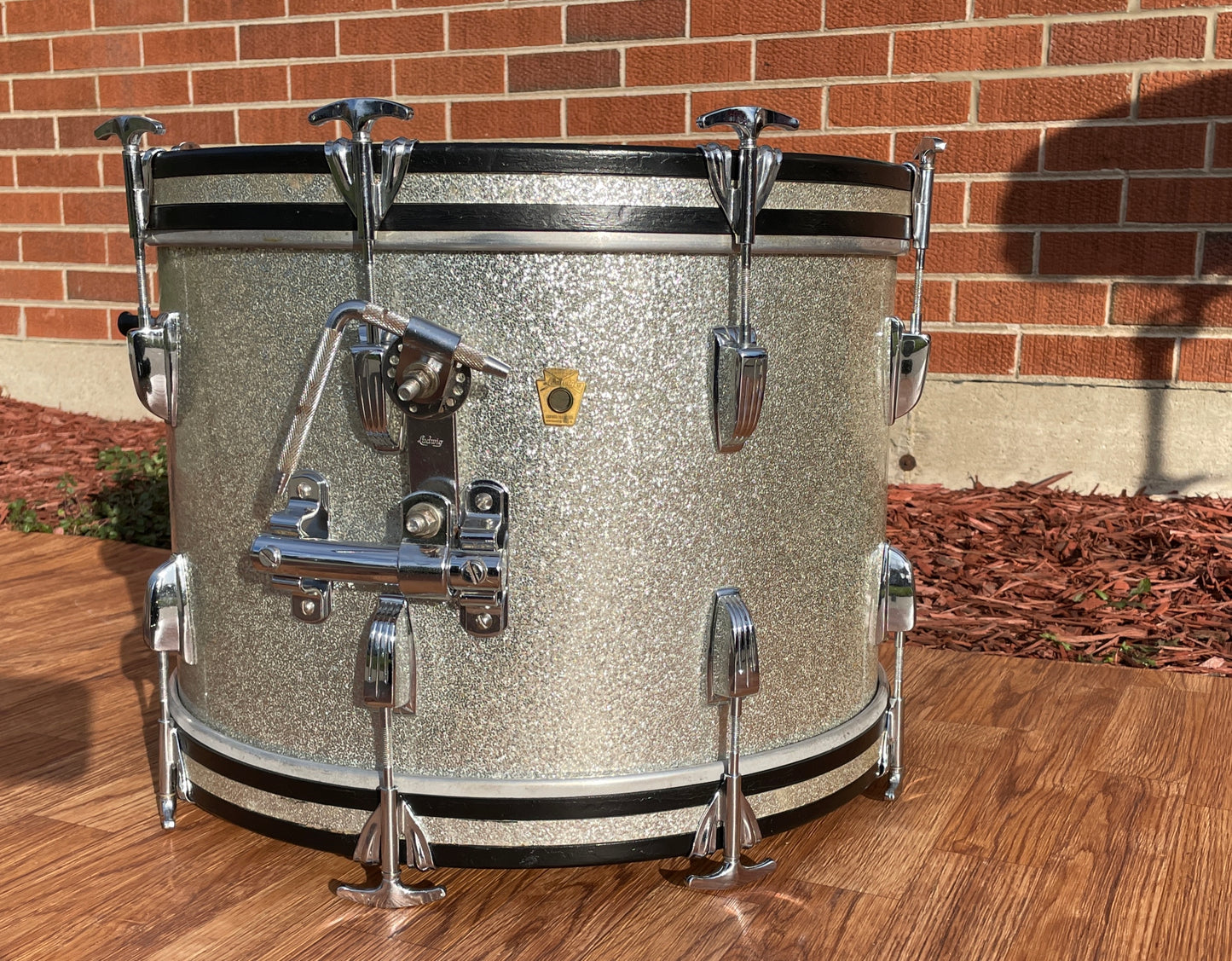 1966 Ludwig Jazzette Silver Sparkle Drum Set 12x18/12/14