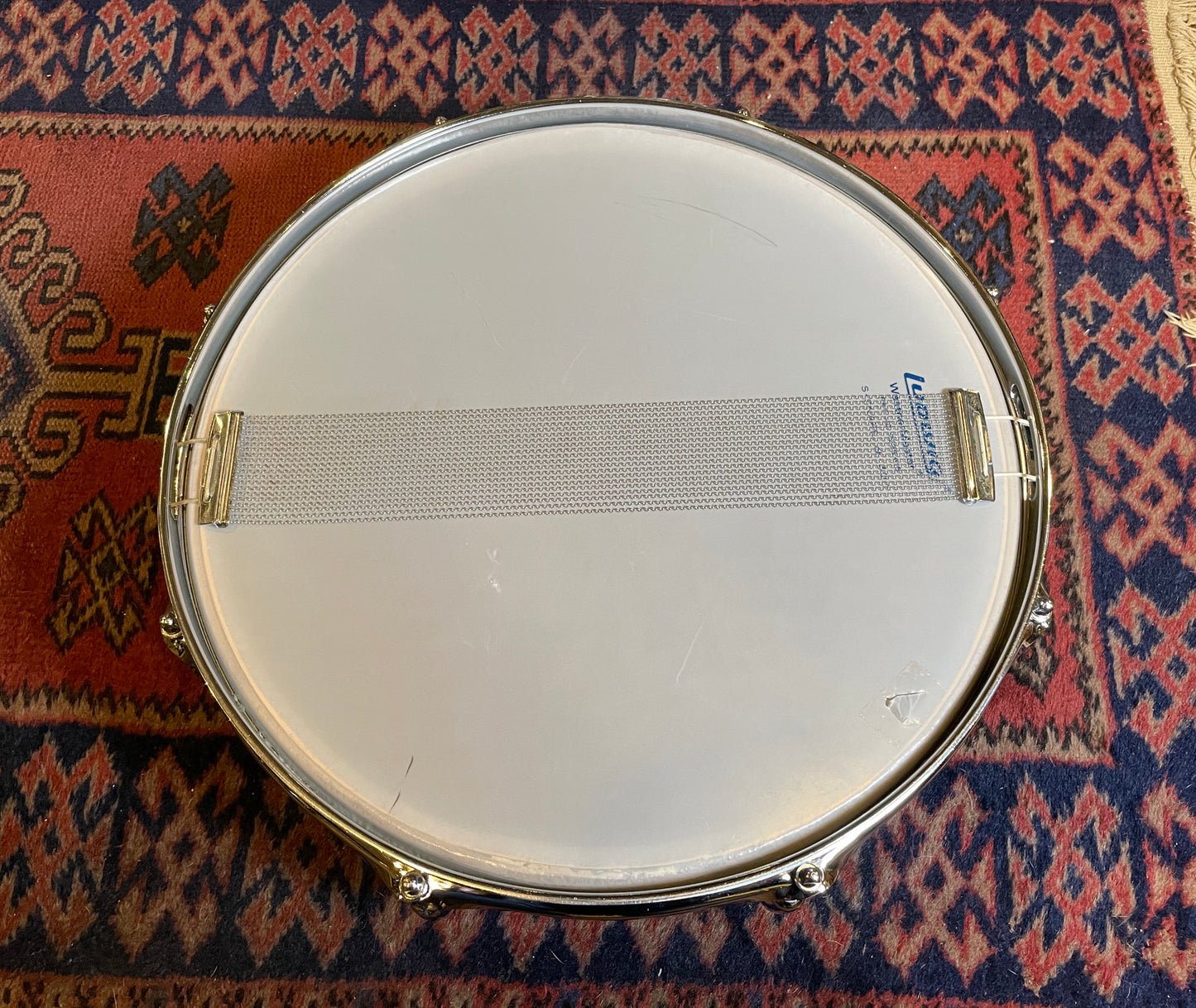 Vintage Ludwig Standard 5x14 Snare Drum Avocado Strata