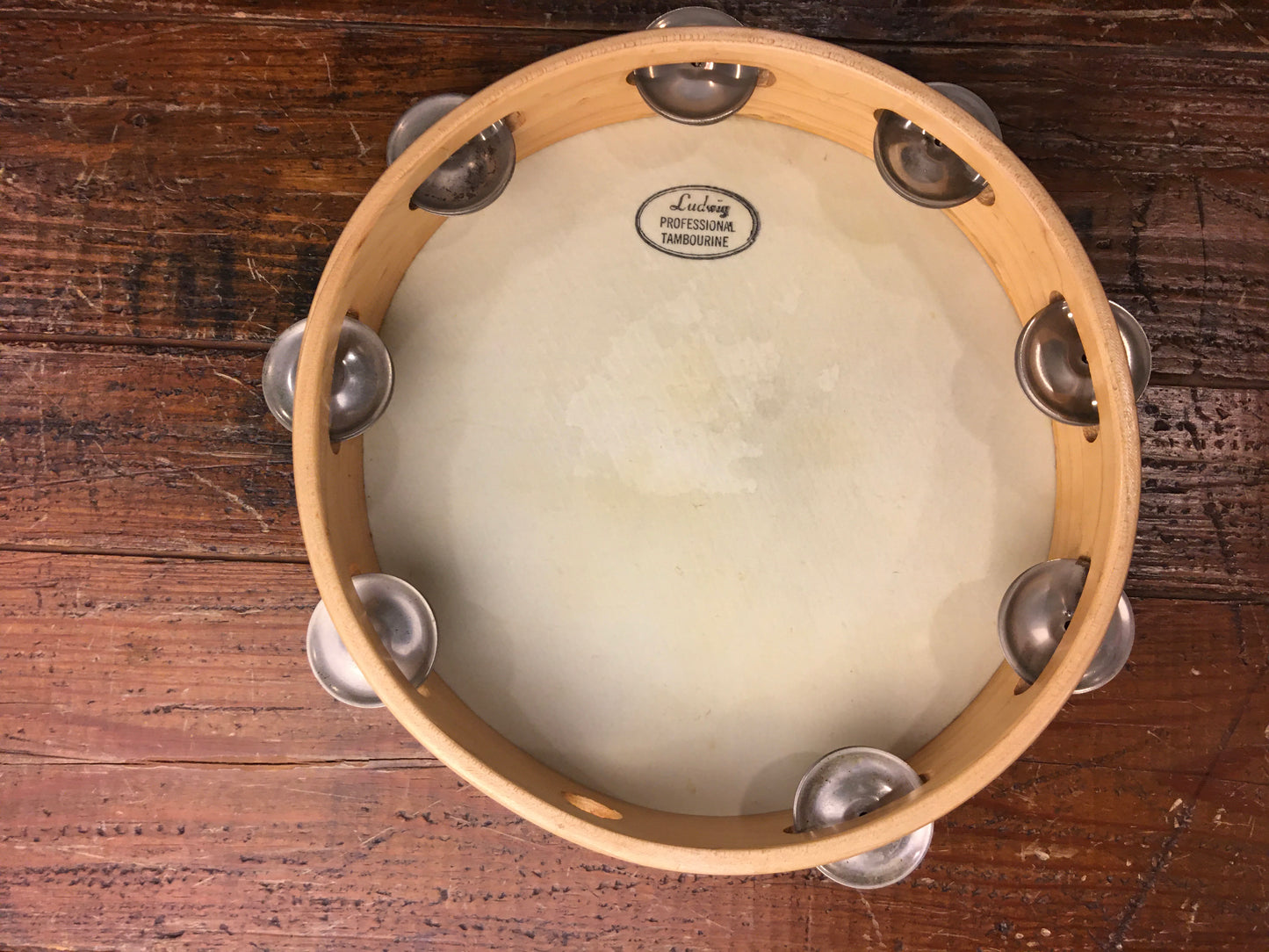 1950s WFL Ludwig 10" Tambourine Never Used w/ Original Box Amazing Find!