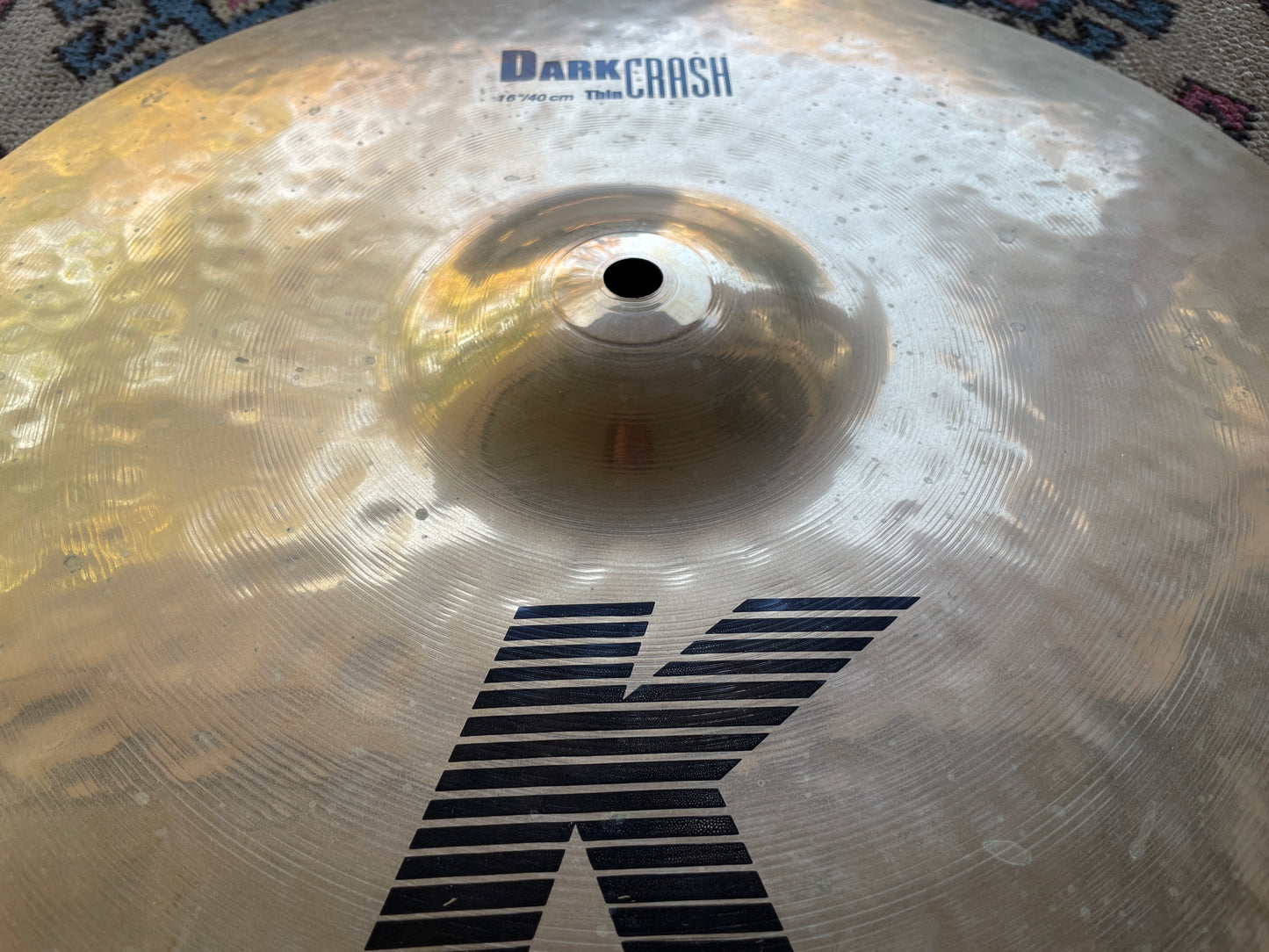 16" Zildjian K Dark Crash Thin Brilliant 1088g K20902 *Video Demo*