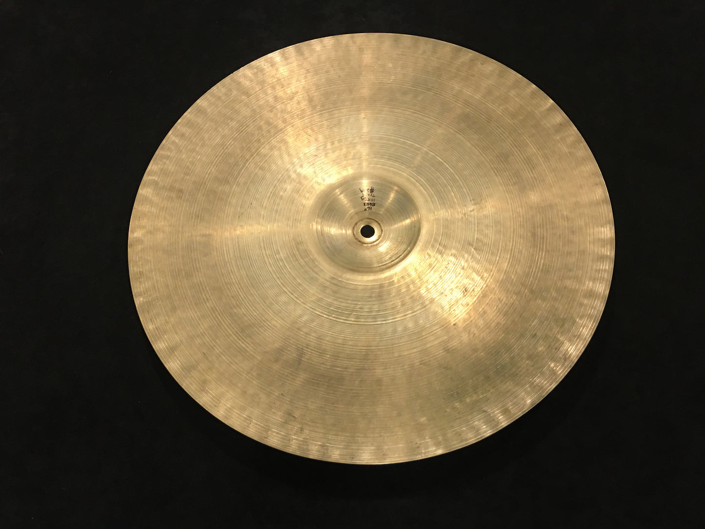 16" Zildjian A 1940s-50s Trans Stamp Crash Cymbal 1056g #683
