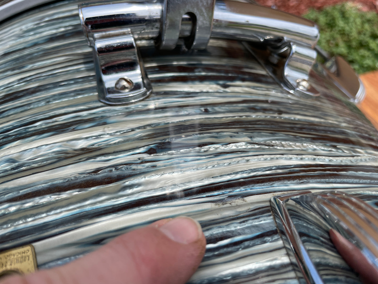 1968 Ludwig Super Classic Drum Set Oyster Blue Pearl 22/13/16
