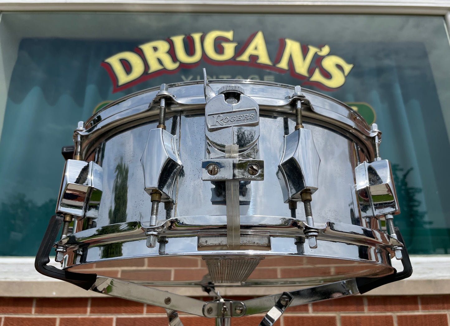 1960s Fibes Buddy Rich Played 5x14 Prototype Snare Drum Chrome Over Fiberglass