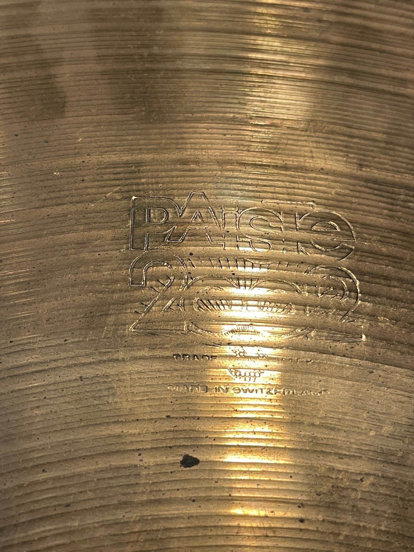 20" Paiste 1978 Black Label 2002 Flat Ride Cymbal 1986g