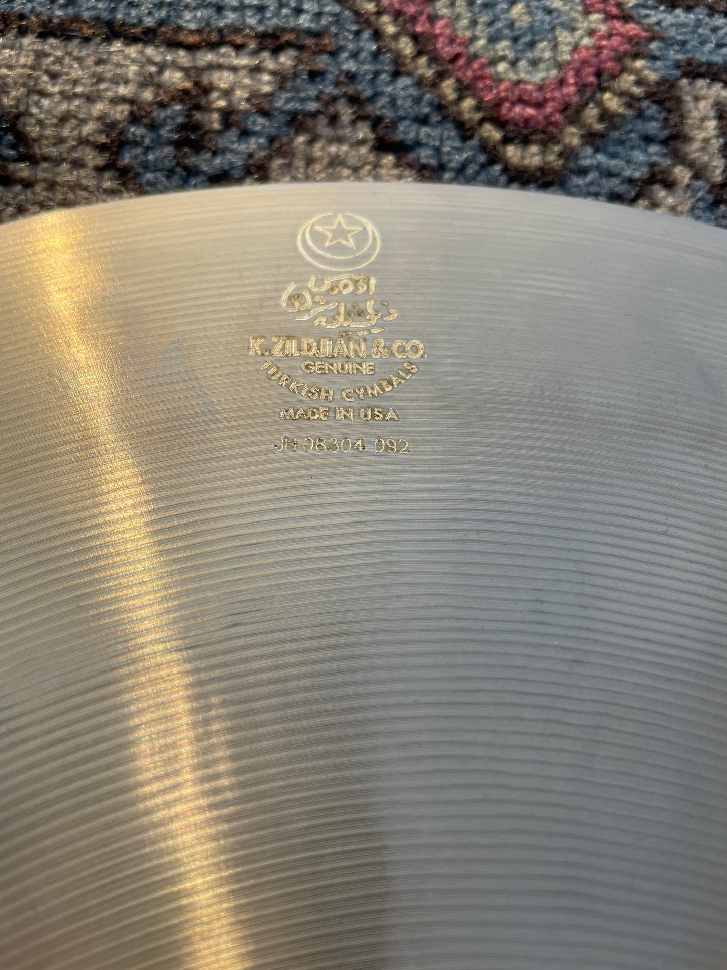 13" Zildjian K Hi-Hat Top Cymbal 916g K0821