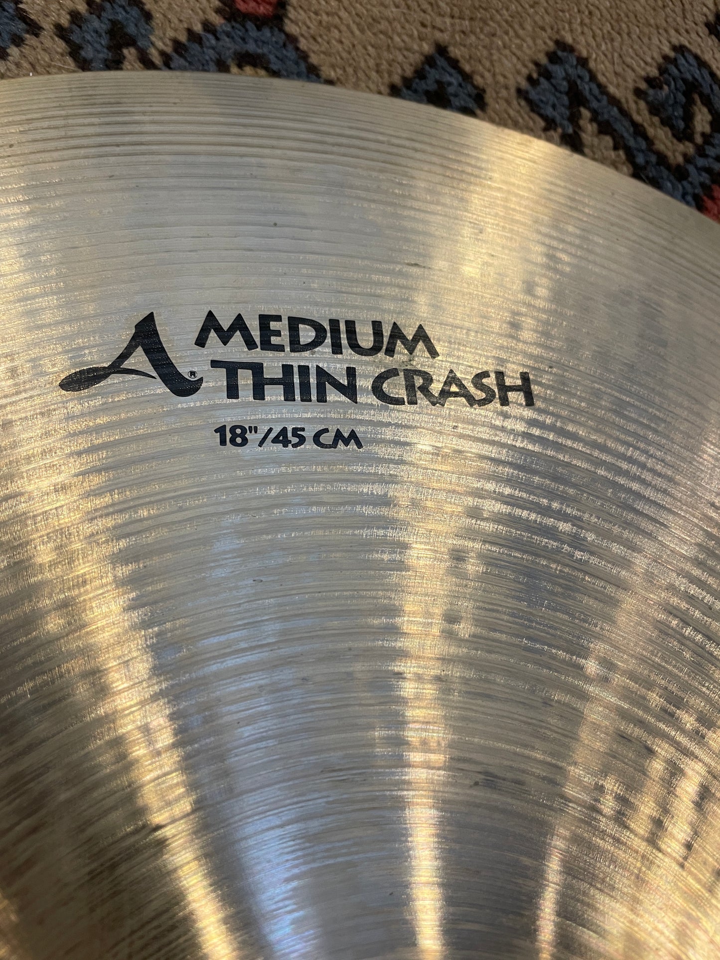 18" Zildjian A Medium Thin Crash Cymbal 1496g A0232