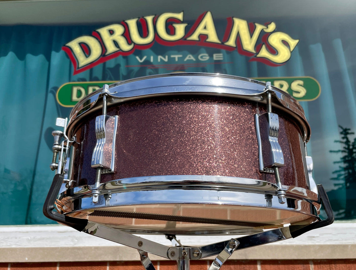 1967 Ludwig 5x14 Pioneer Snare Drum Burgundy Sparkle
