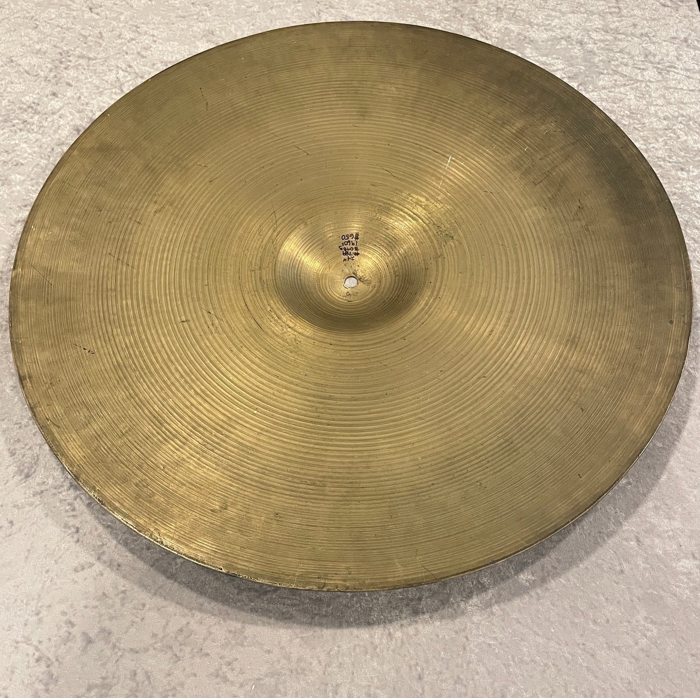 24" Zildjian A 1960s Flange Ride Cymbal 3048g #789 *Video Demo*