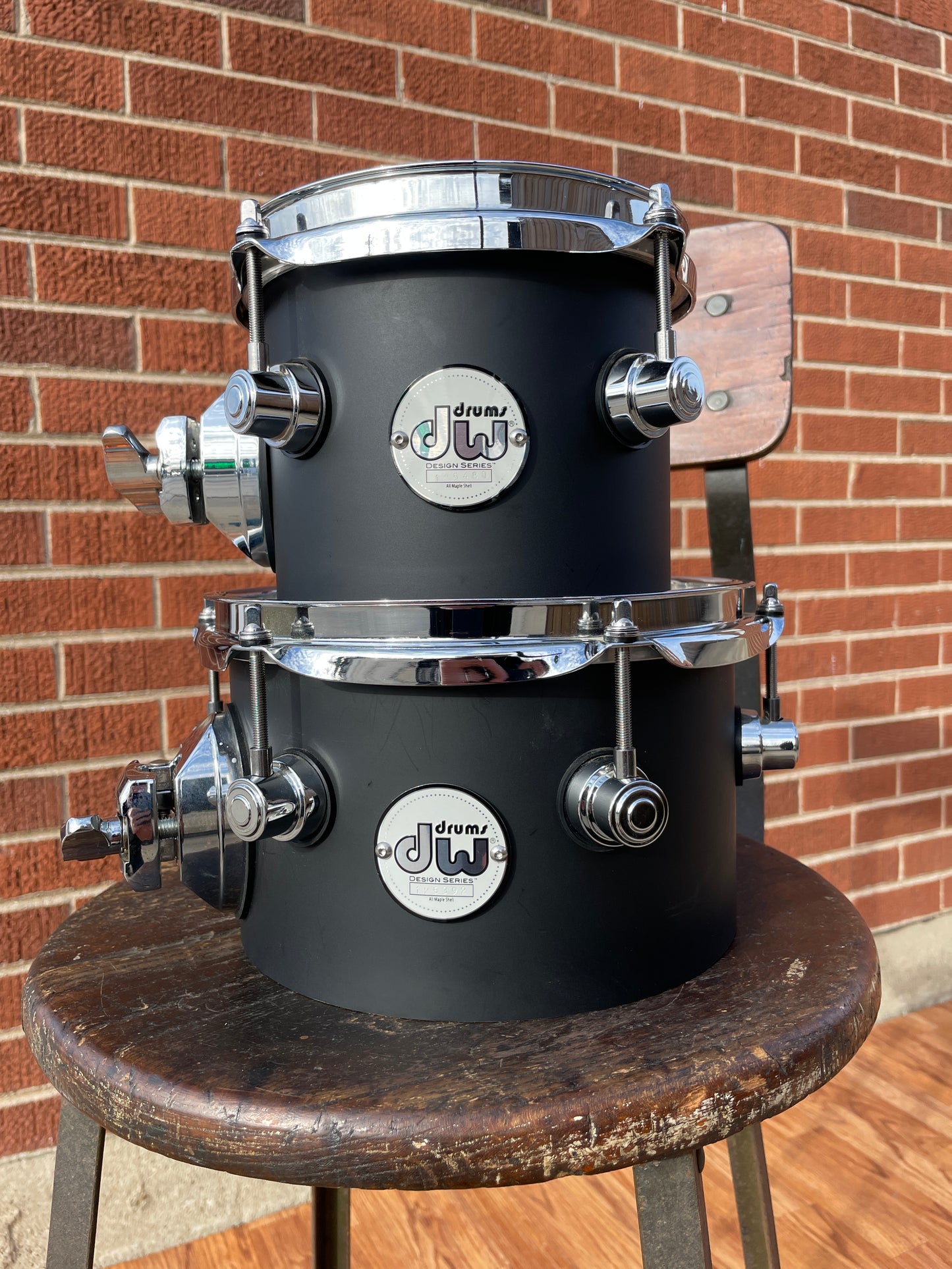 DW Design Series 5x6 / 5x8 Concert Toms Black Satin Lacquer DDCT01BLCR Drum Workshop