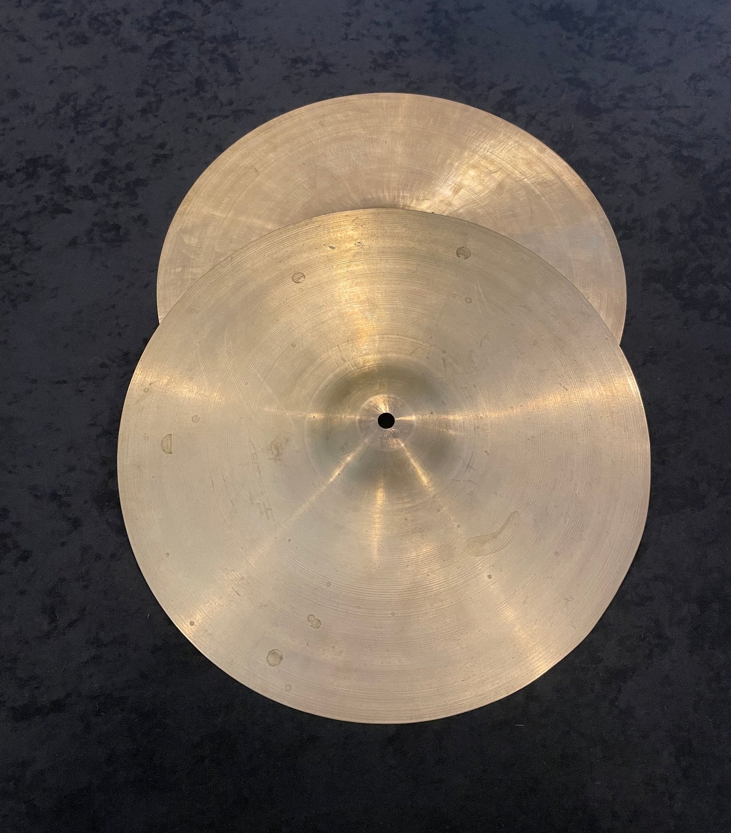14" Vintage Pre-UFIP Made in Italy Hi-Hat Cymbal Pair 630g/818g #716