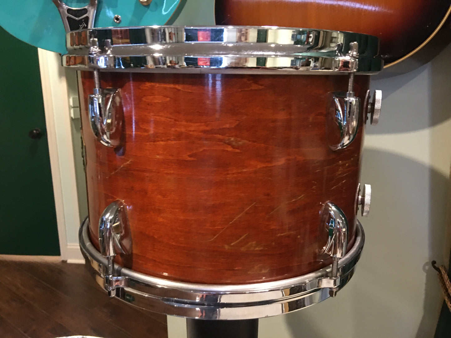 1970s Gretsch 8x12 Stop Sign Badge Tom Drum Rosewood Bop / Progressive Jazz
