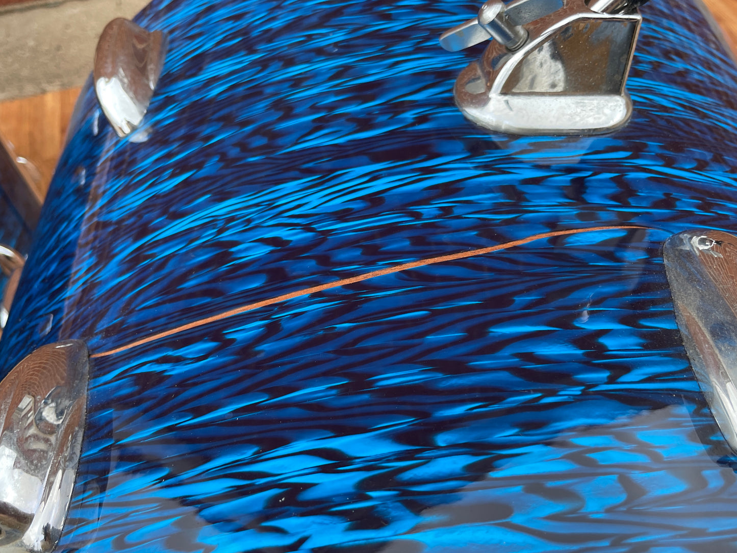 1966 Slingerland Modern Solo Outfit 2R Drum Set Blue Agate