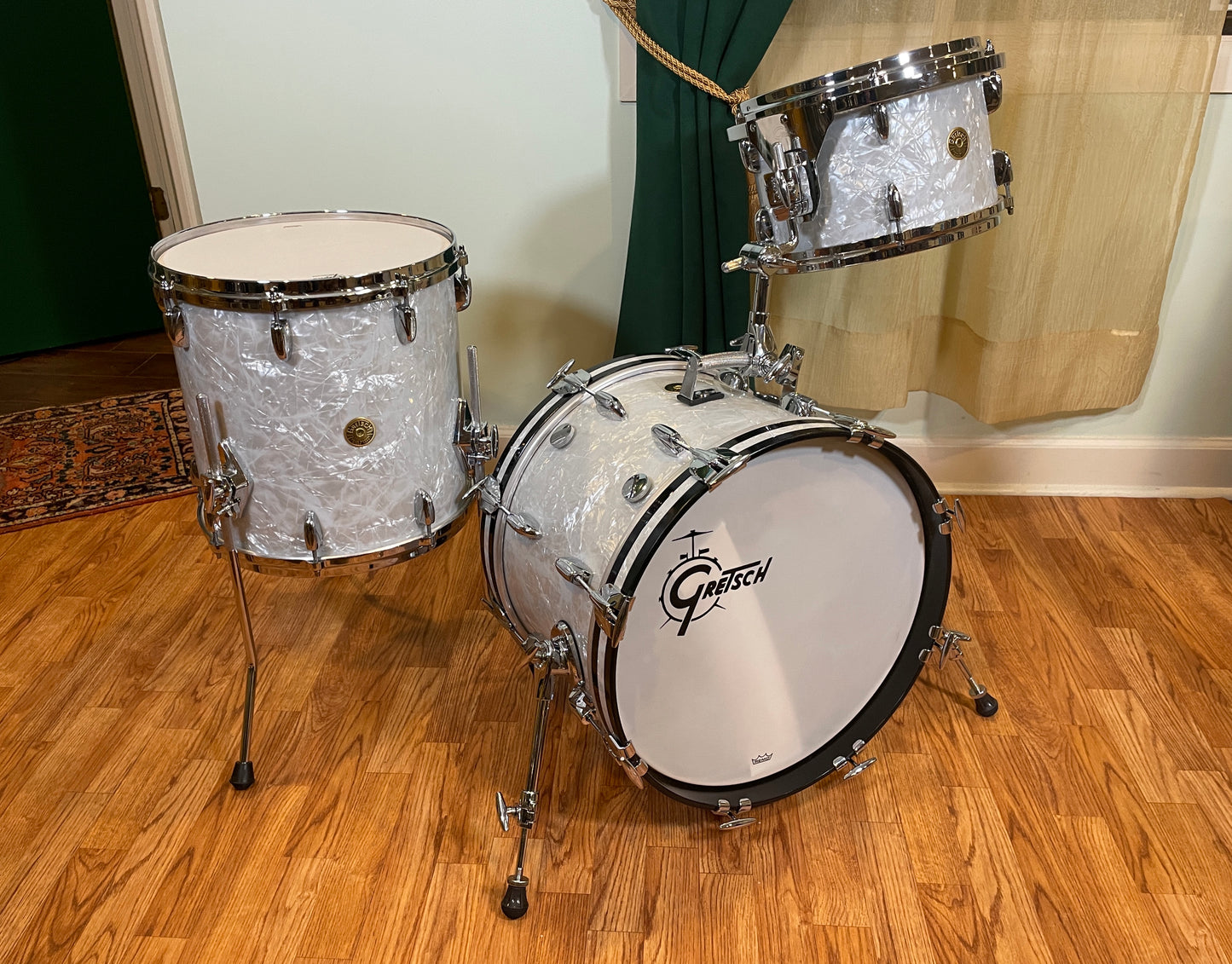 Gretsch USA Custom Bop Set White "60's Marine Pearl" 12x18/8x12/14x14
