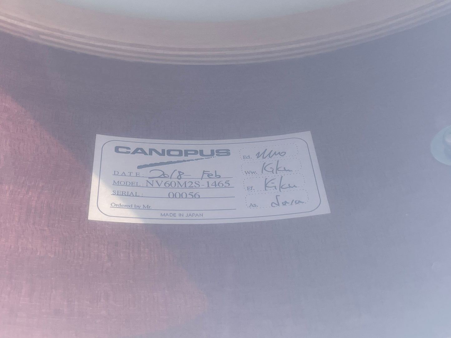 Canopus 6.5x14 Neo Vintage M2 Snare Drum Merlot Glitter