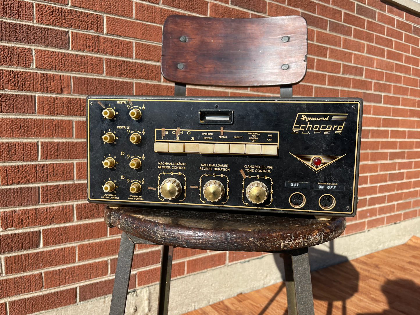 1960s Dynacord Echocord Super Tape Echo Delay Unit Black S65 *Video Demo*