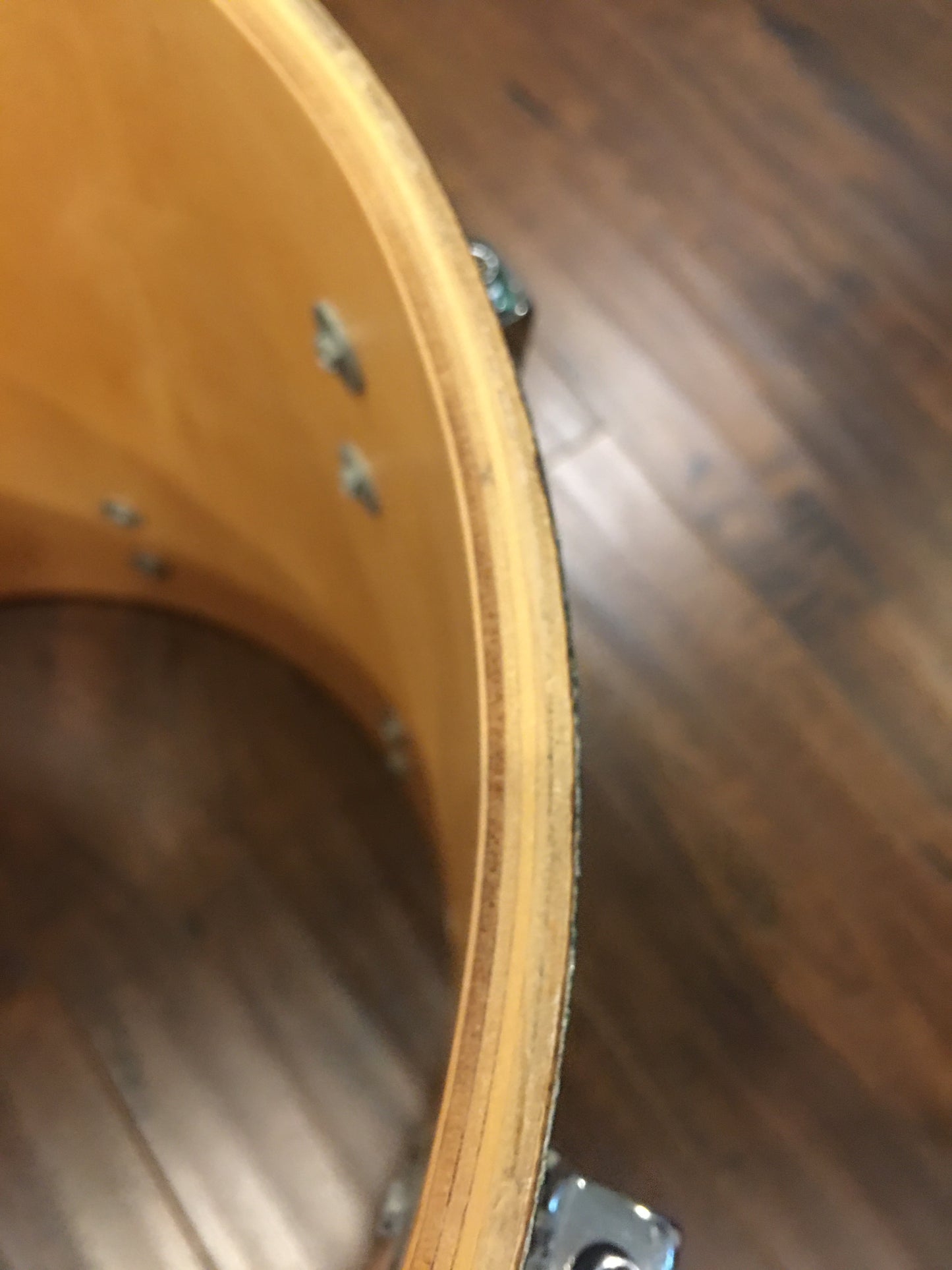 1970s Ludwig 14x14 Floor Tom Drum - Green Sparkle