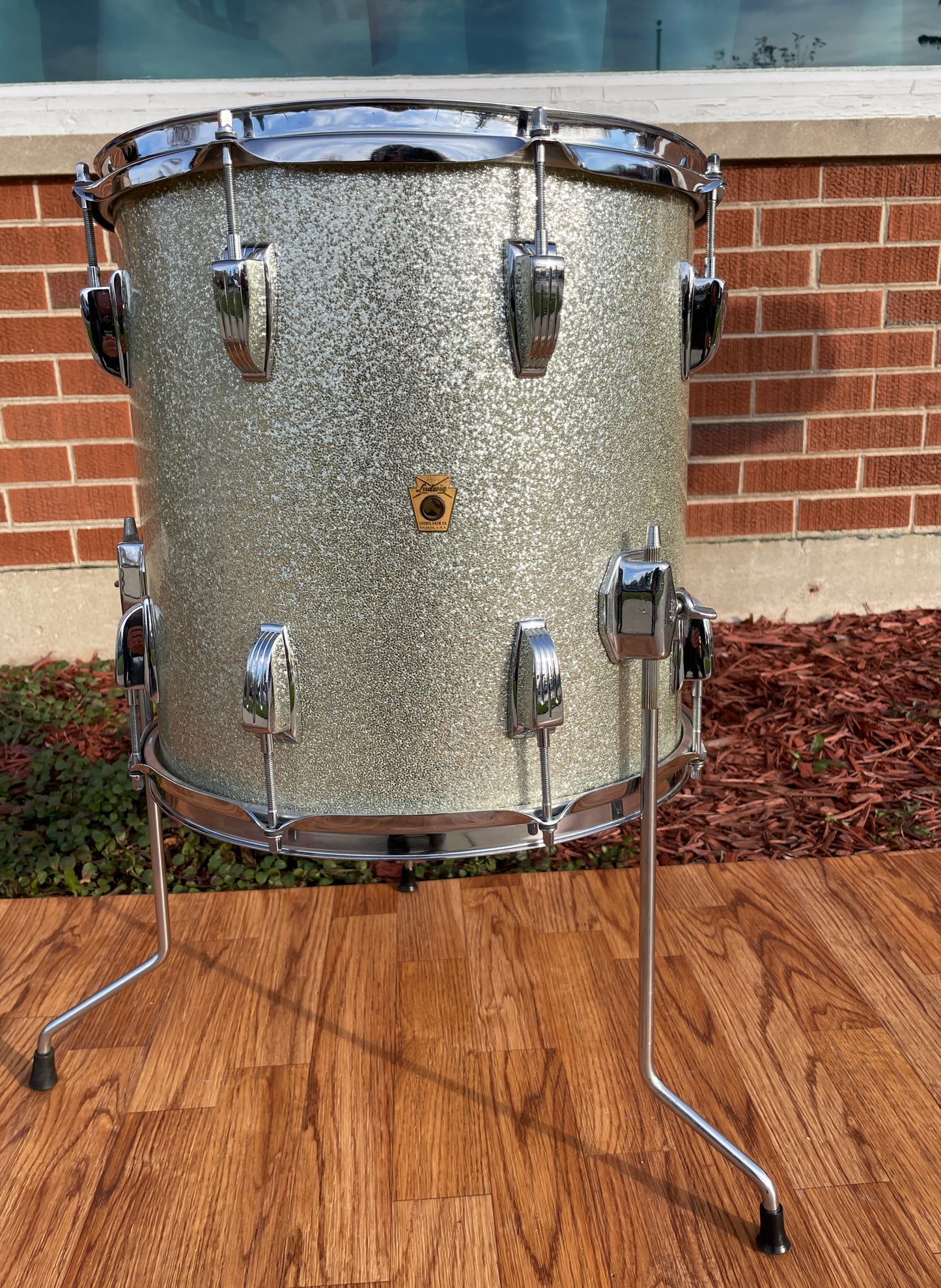 1966 Ludwig Jazzette Silver Sparkle Drum Set 12x18/12/14