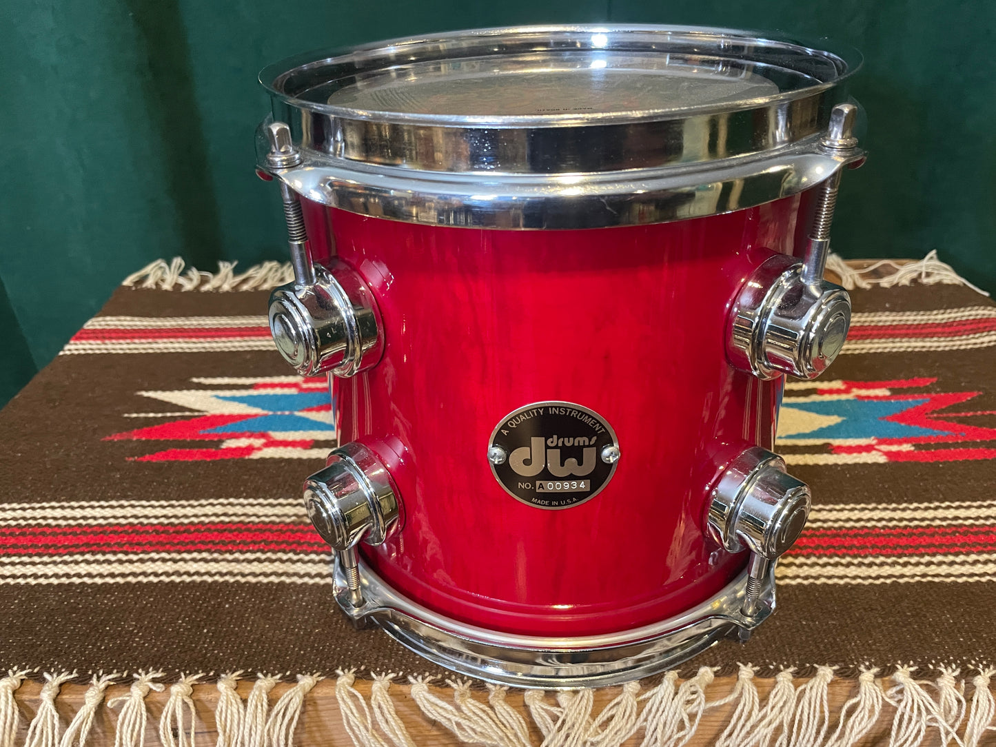 Drum Workshop 8x8 Tom Single Transparent Red DW Pre-Collector's Series