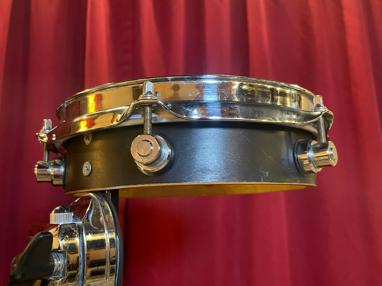 1999 DW 8" Wood Piccolo Tom Black Ebony Stain Drum Workshop Terry Bozzio 2x8