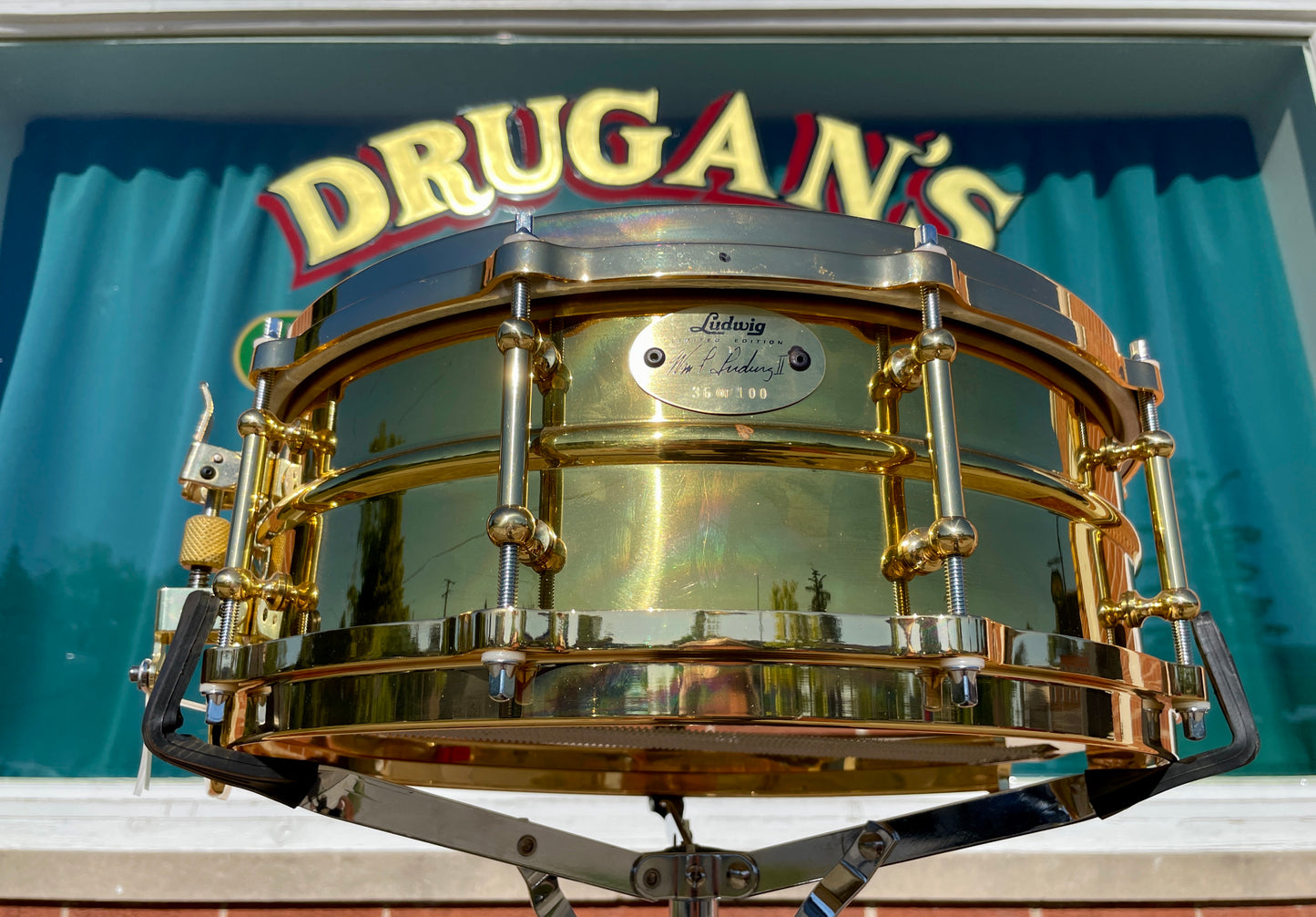 2000 Ludwig 5x14 Limited Edition Brass Millennium Snare Drum #36 of 100